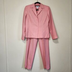 Vintage Pendleton Womens 100% Virgin Wool Pink Pant Suit Size 4 USA made